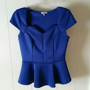 Charlotte Russe Royal Blue Peplum Top